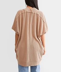 Ribbed Cocoon Cardigan