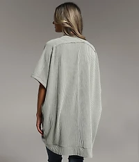 Ribbed Cocoon Cardigan