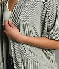 Ribbed Cocoon Cardigan