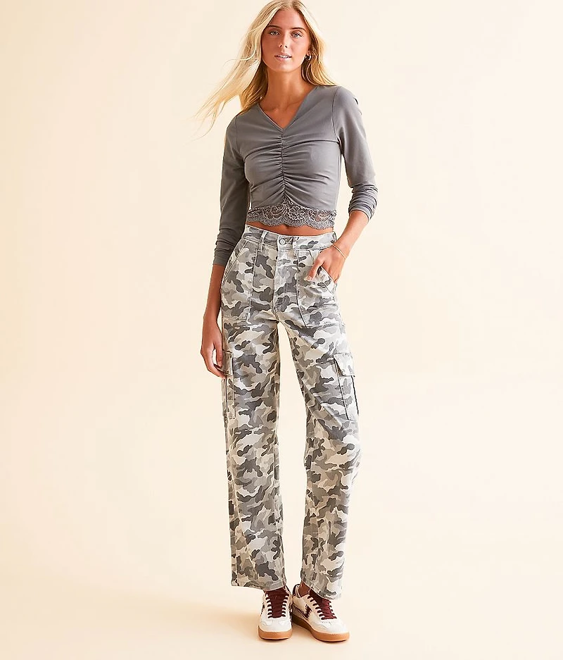 Ruched Lace Top