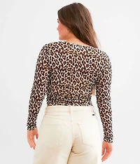 Cheetah Mesh Cropped Top