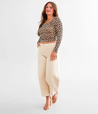 Cheetah Mesh Cropped Top