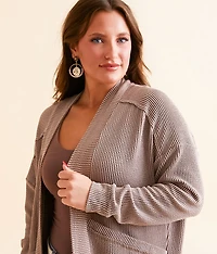 Ribbed Cocoon Cardigan