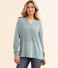 Raw Edge Textured Top