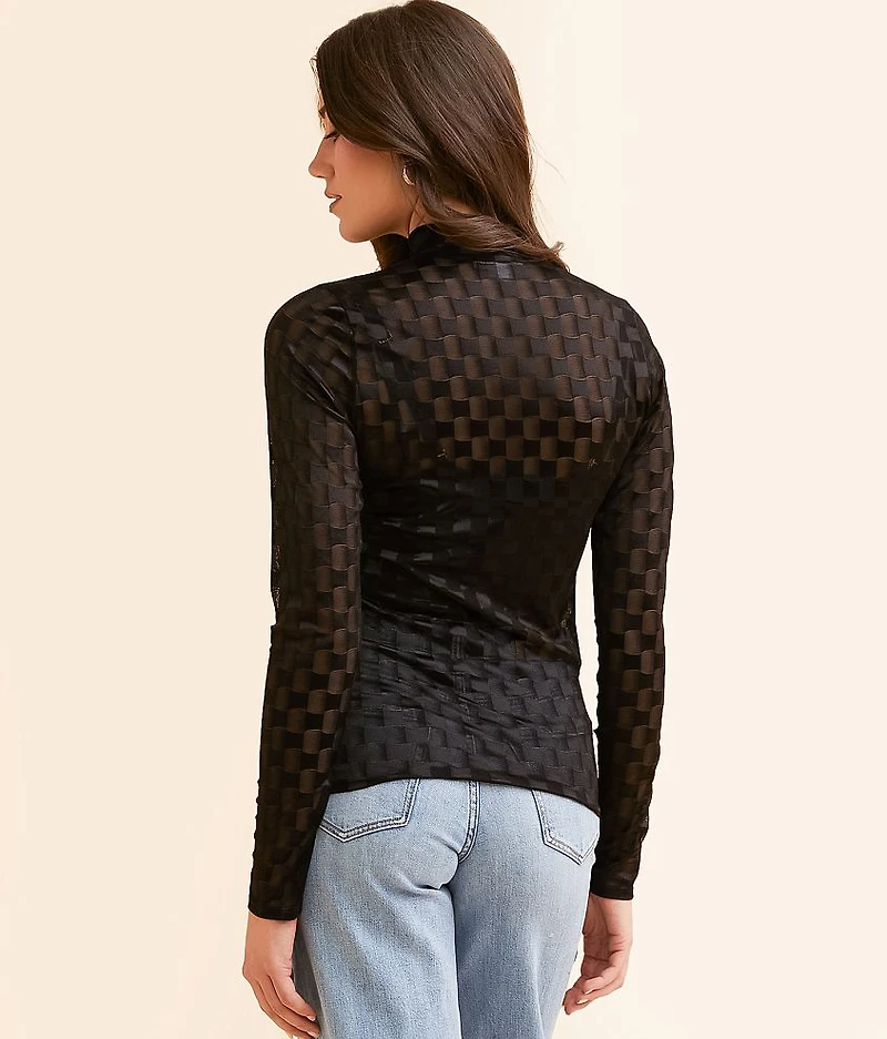 Checkered Mesh Top