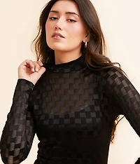 Checkered Mesh Top