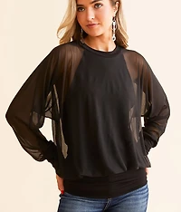 Mesh Dolman Top