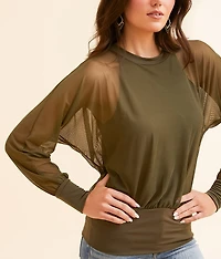 Mesh Dolman Top