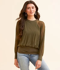 Mesh Dolman Top