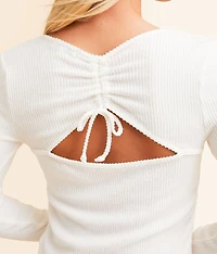 Cinch Tie Open Back Top