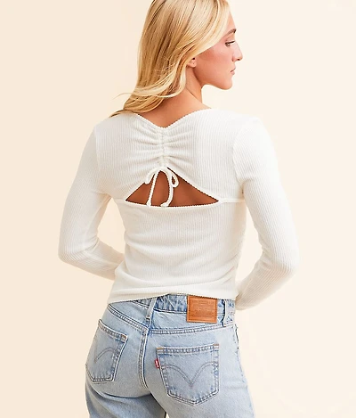 Cinch Tie Open Back Top