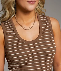 Ribbed Contour Tank Top