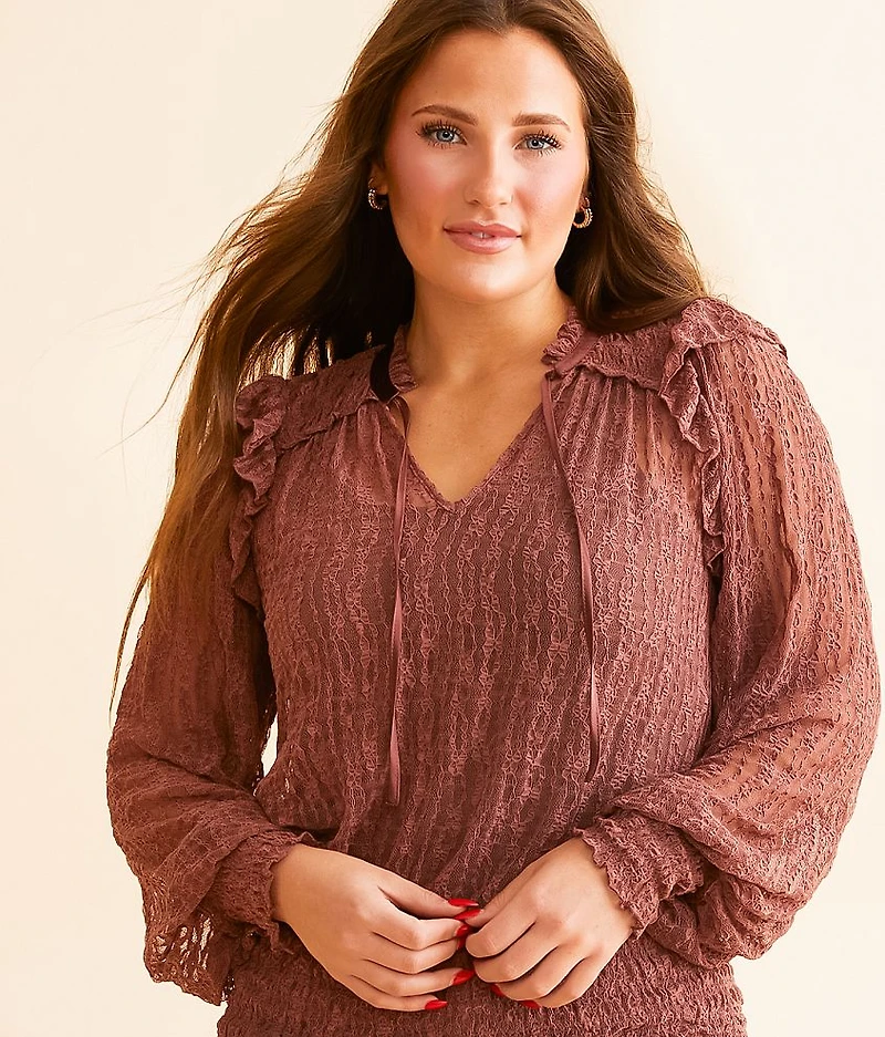Ruffle Lace Top