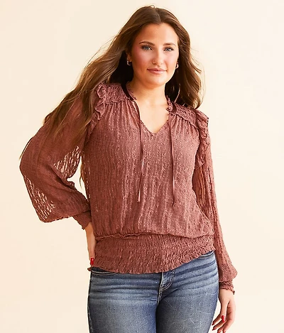 Ruffle Lace Top