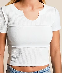Waffle Knit T-Shirt
