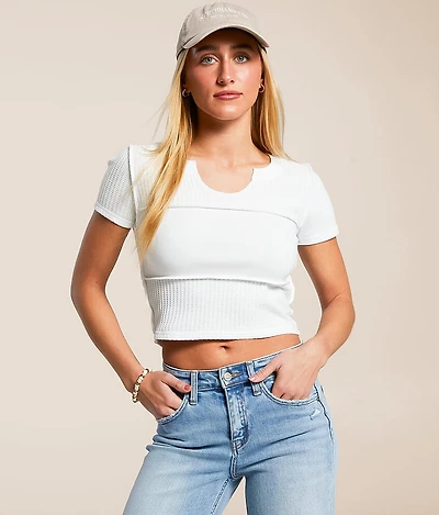 Waffle Knit T-Shirt