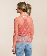 Floral Mesh Top