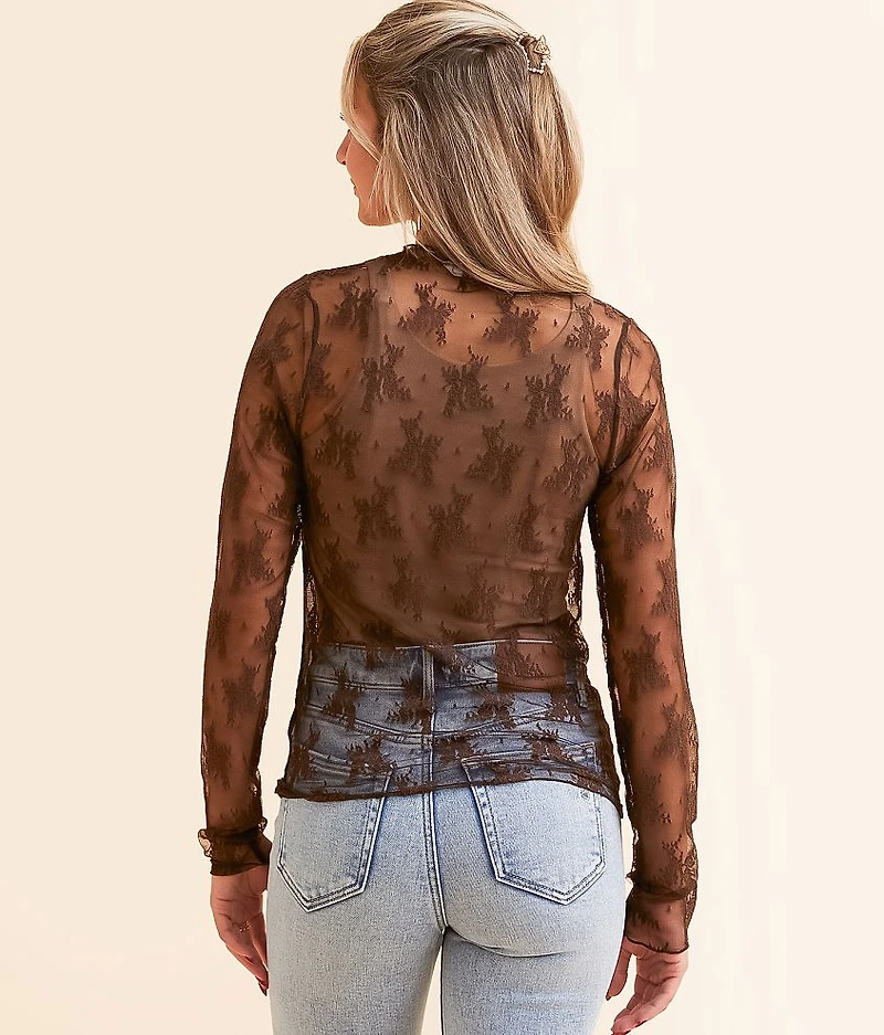 Floral Mesh Top