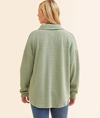 Textured Knit Boyfriend Shirt