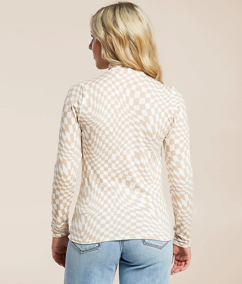 Wavy Checkered Top