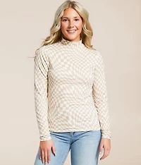 Wavy Checkered Top