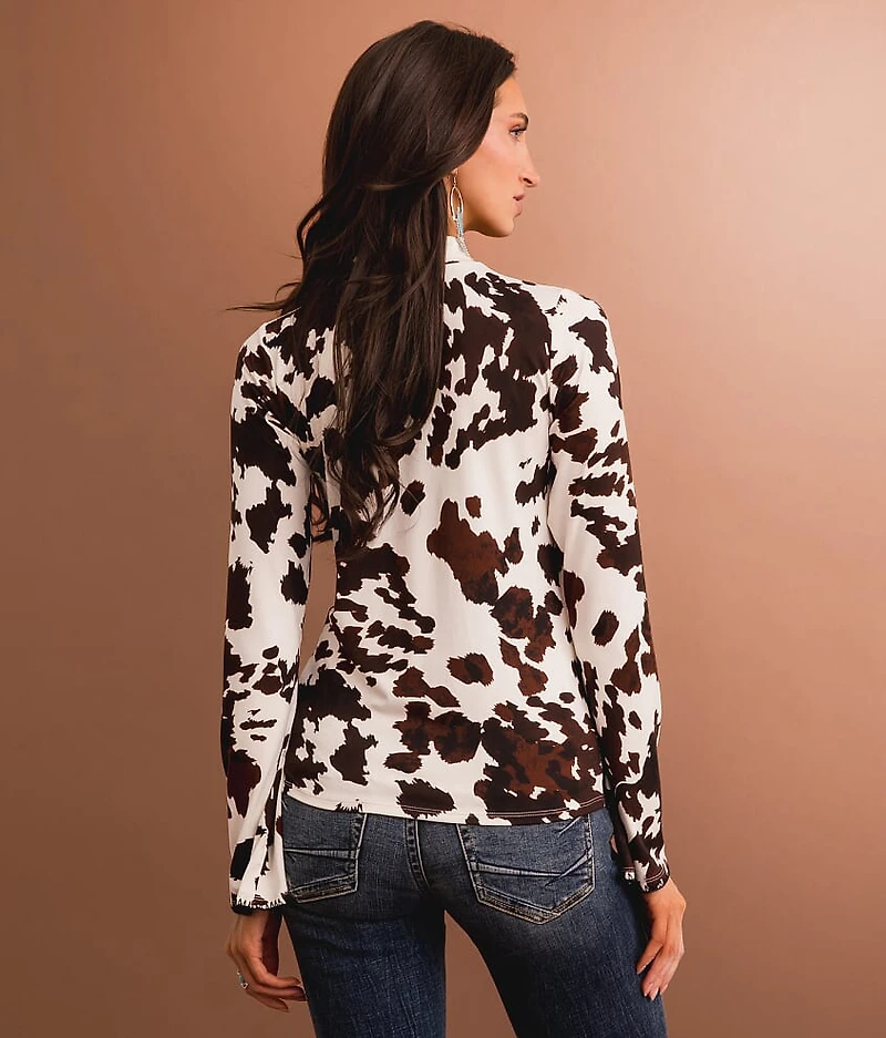 Cow Print Top
