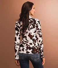 Cow Print Top