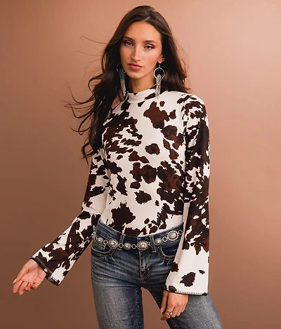 Cow Print Top