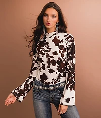 Cow Print Top