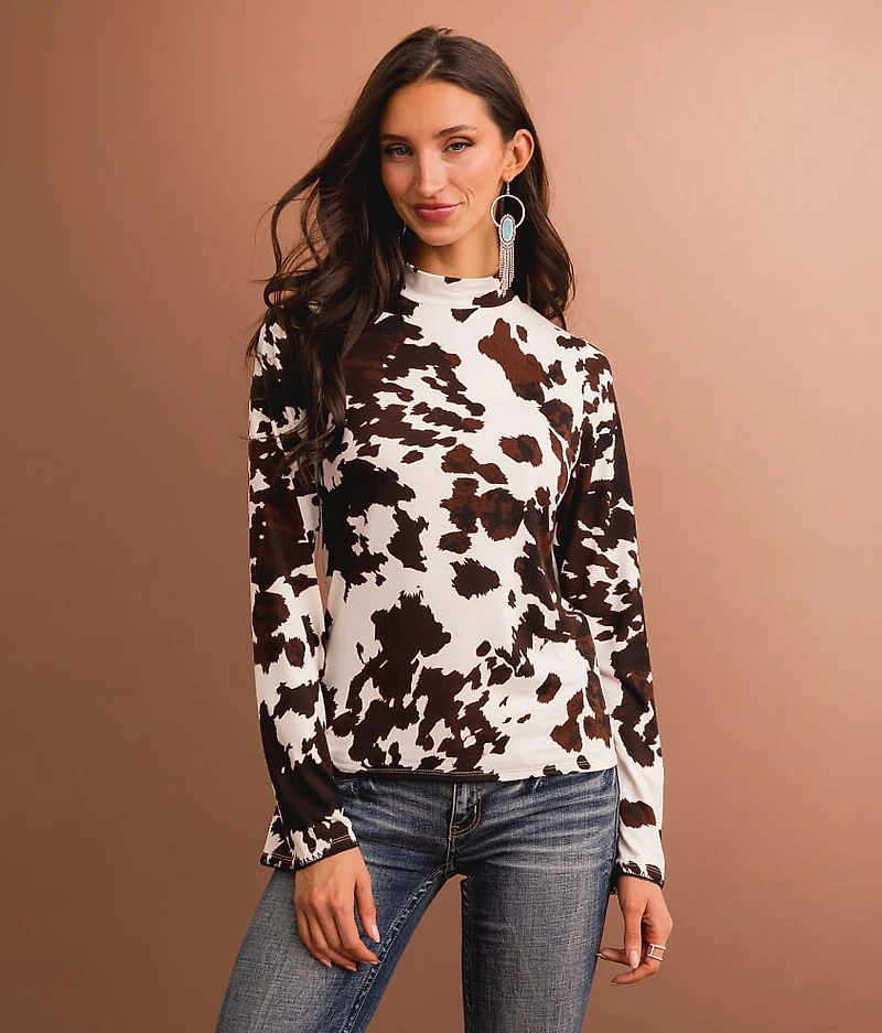 Cow Print Top