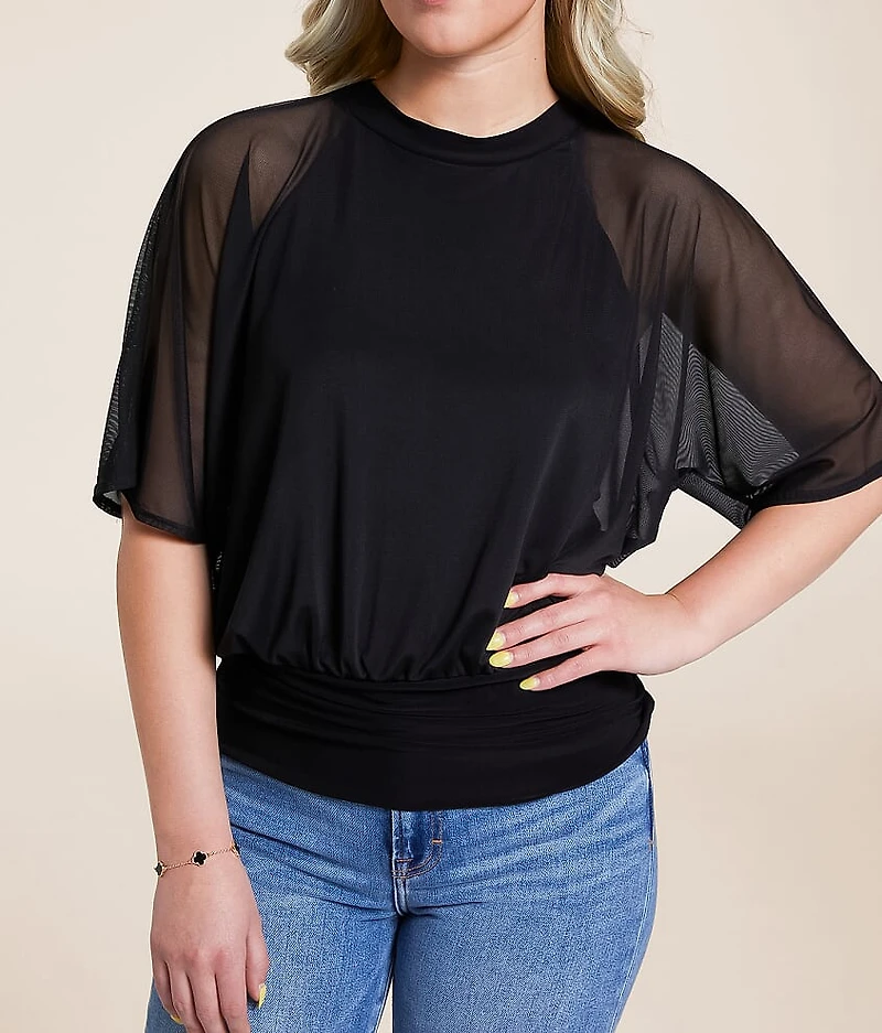 Mesh Dolman Top