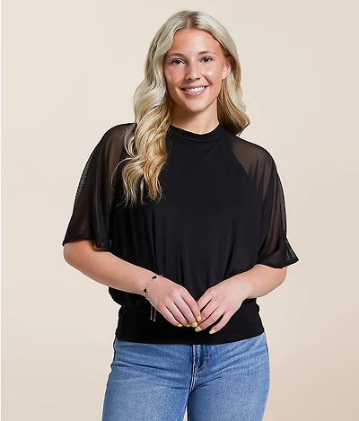 Mesh Dolman Top