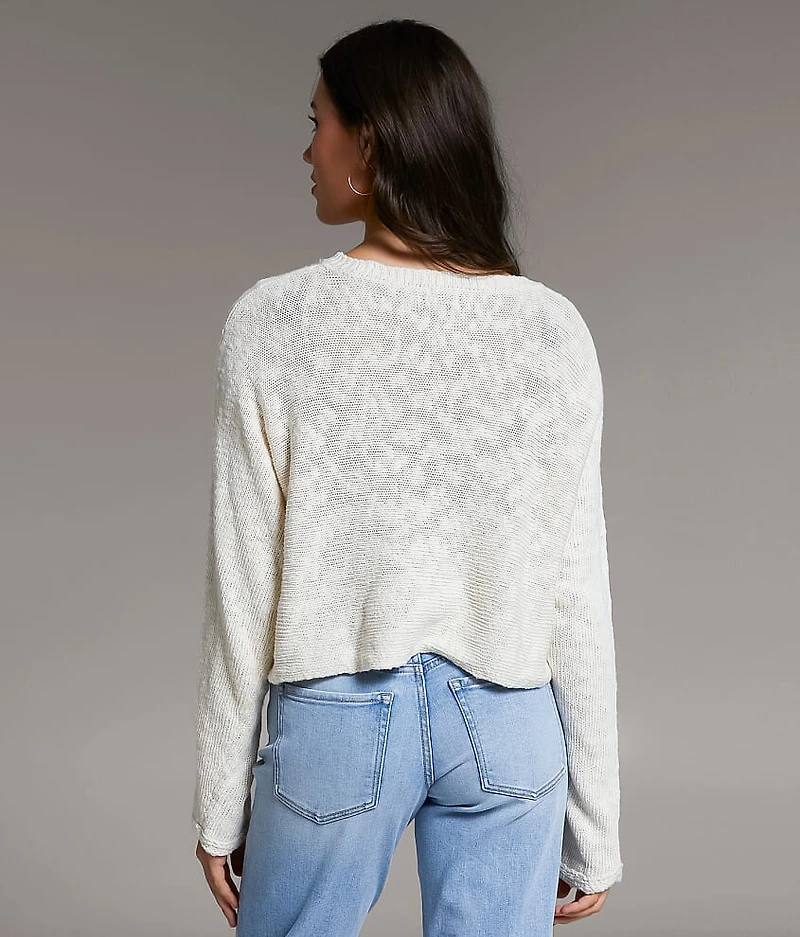 Cropped Cardigan Sweater