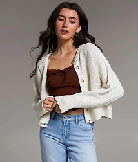 Cropped Cardigan Sweater