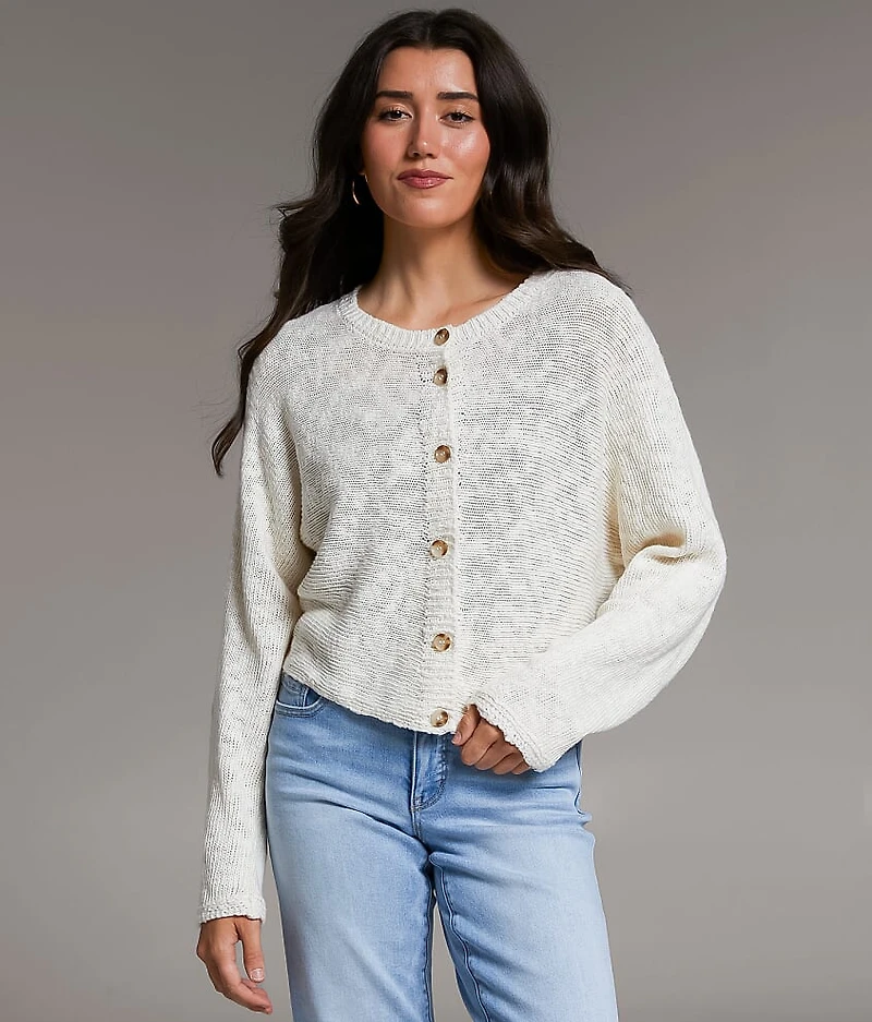 Cropped Cardigan Sweater