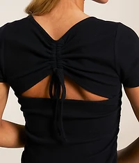 Open Back Cinch Tie Top