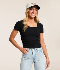 Open Back Cinch Tie Top