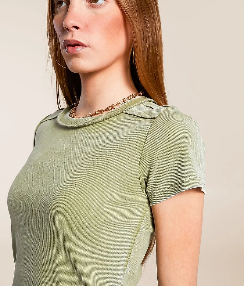 Washed Knit Top