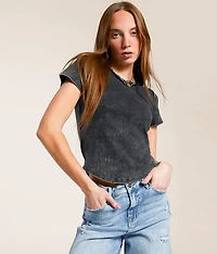 Washed Knit Top