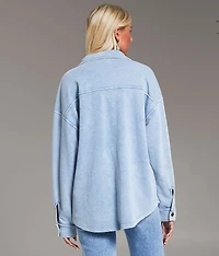 Washed Knit Shacket