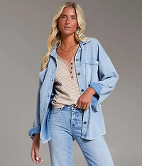 Washed Knit Shacket
