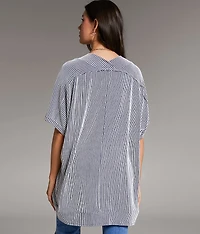 Ribbed Cocoon Cardigan