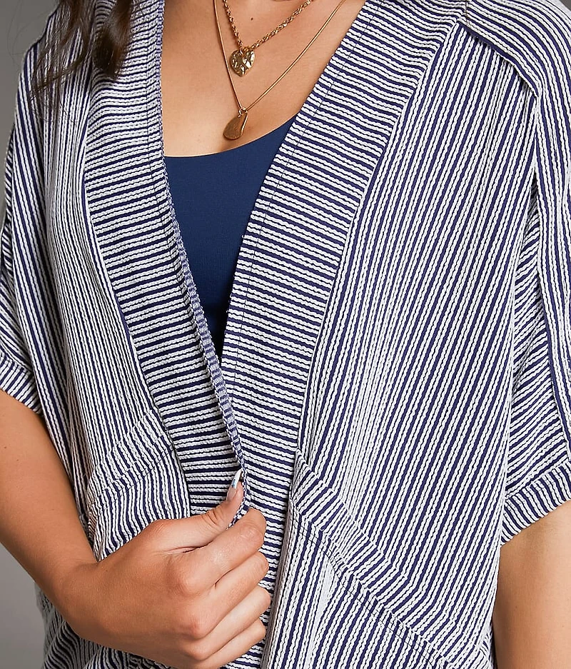 Ribbed Cocoon Cardigan