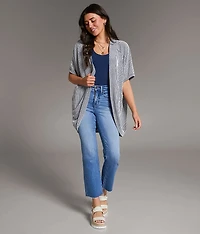 Ribbed Cocoon Cardigan