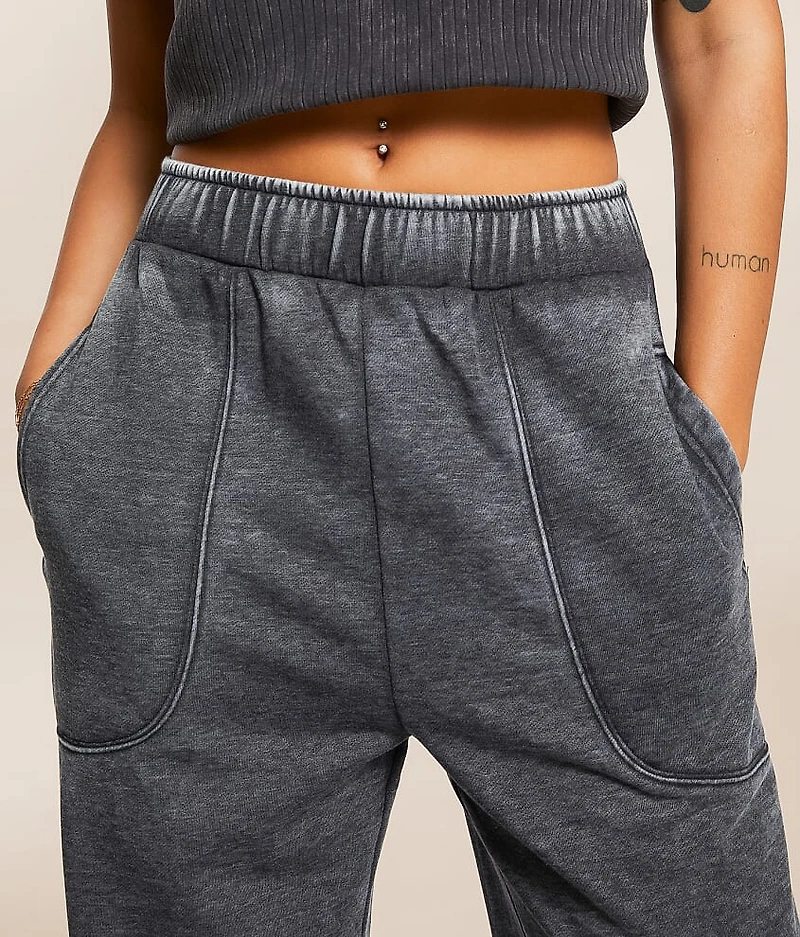Washed Wide Leg Sweatpant