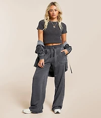 Washed Wide Leg Sweatpant