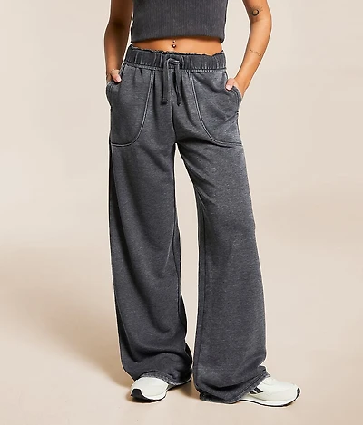 Washed Wide Leg Sweatpant