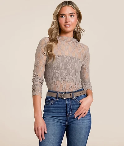 Willow & Root Floral Lace Top
