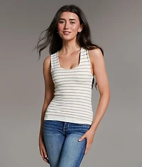 Striped Contour Tank Top