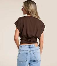 Banded Dolman Top
